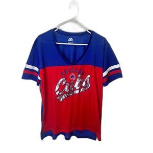 Chicago Cubs Womens Shirt L Blue MLB Fan Gear New Large